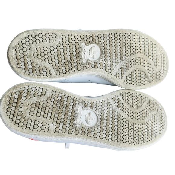 Adidas Stan Smith Originals White Solar Red Tennis Ball Felt Size 8.5 #F37640 main image 8